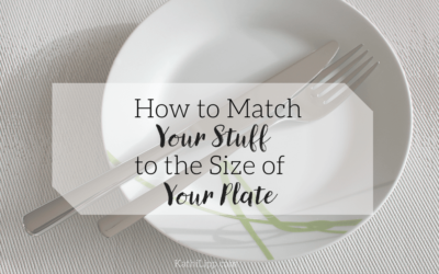 How To Match Your Stuff To the Size of Your Plate